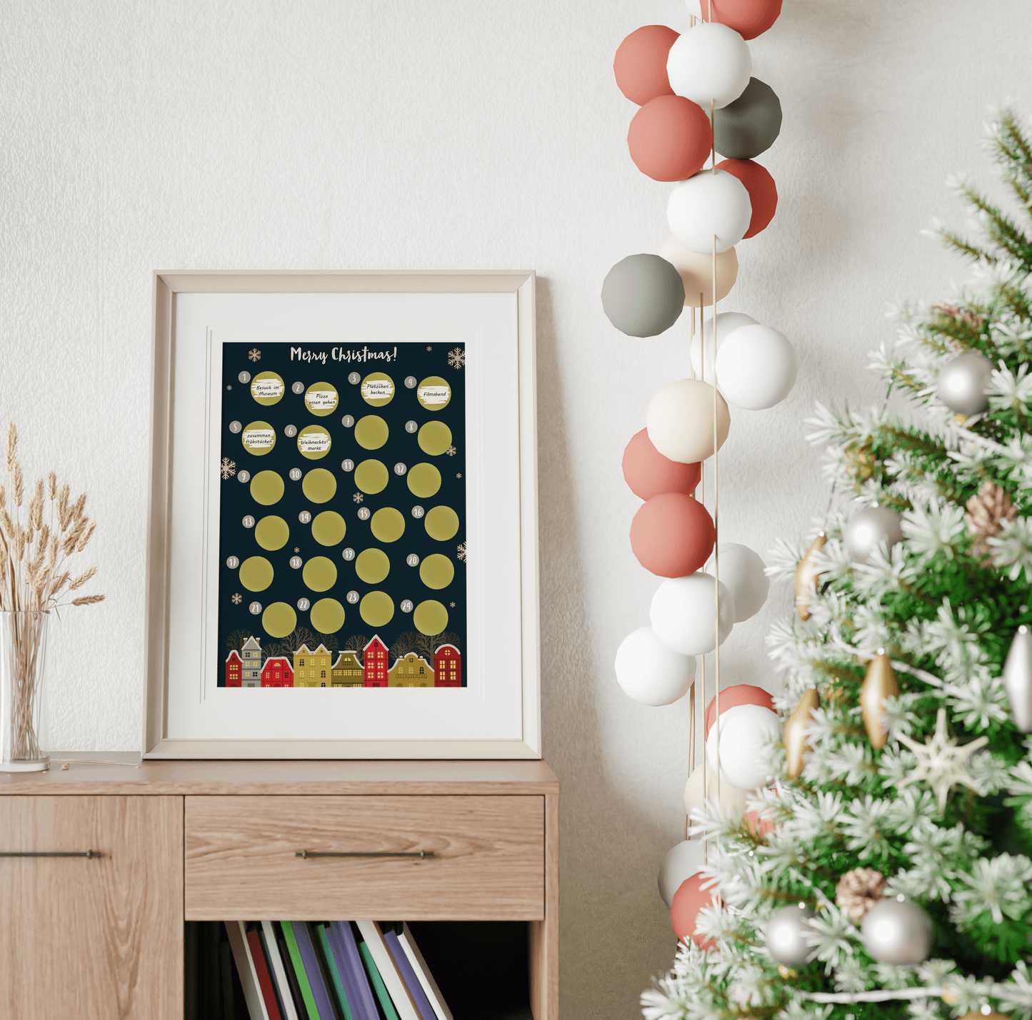 Adventskalender zum rubbeln und selbst schreiben - Rubbeladventskalender für Freundin, Freund und Paare - A4 Rubbelkalender