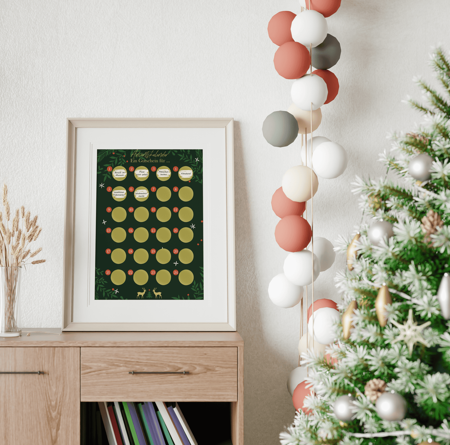 Adventskalender zum rubbeln und selbst schreiben "Ein Gutschein für…" Rubbeladventskalender für Freundin, Freund und Paare - Rubbelkalender