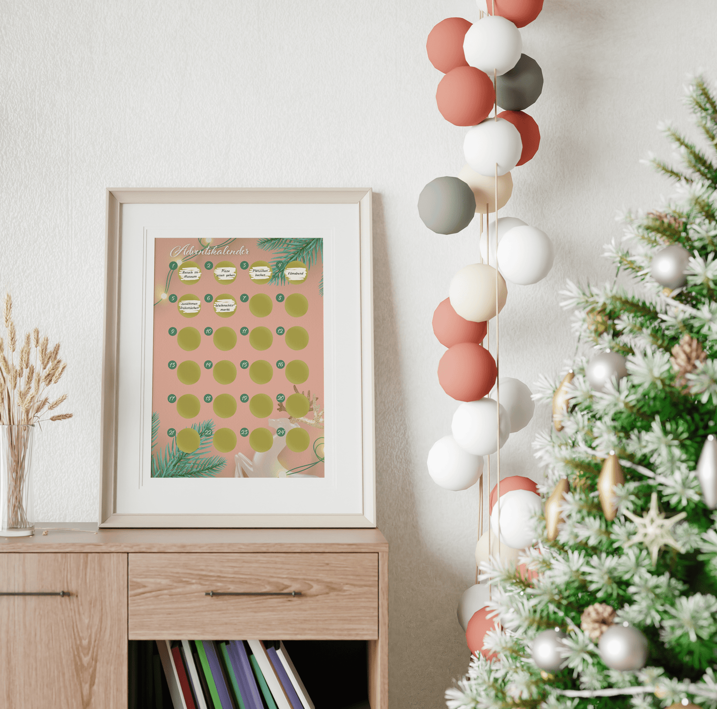 Adventskalender zum rubbeln und selbst schreiben - Rubbeladventskalender für Freundin, Freund und Paare - A4 Rubbelkalender