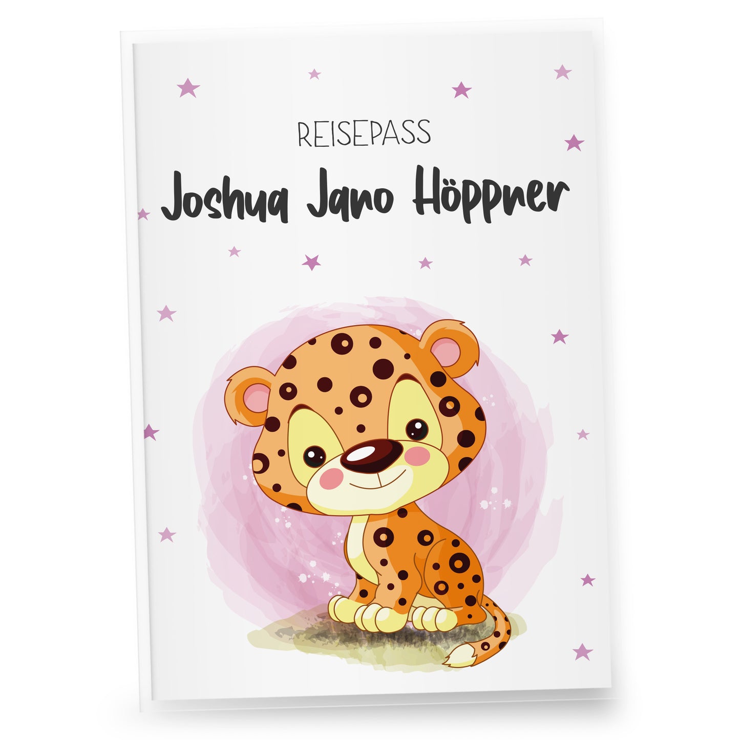 Kinder_Reisepasshülle_mit_Namen_Babytiere_Leopard_Rosa