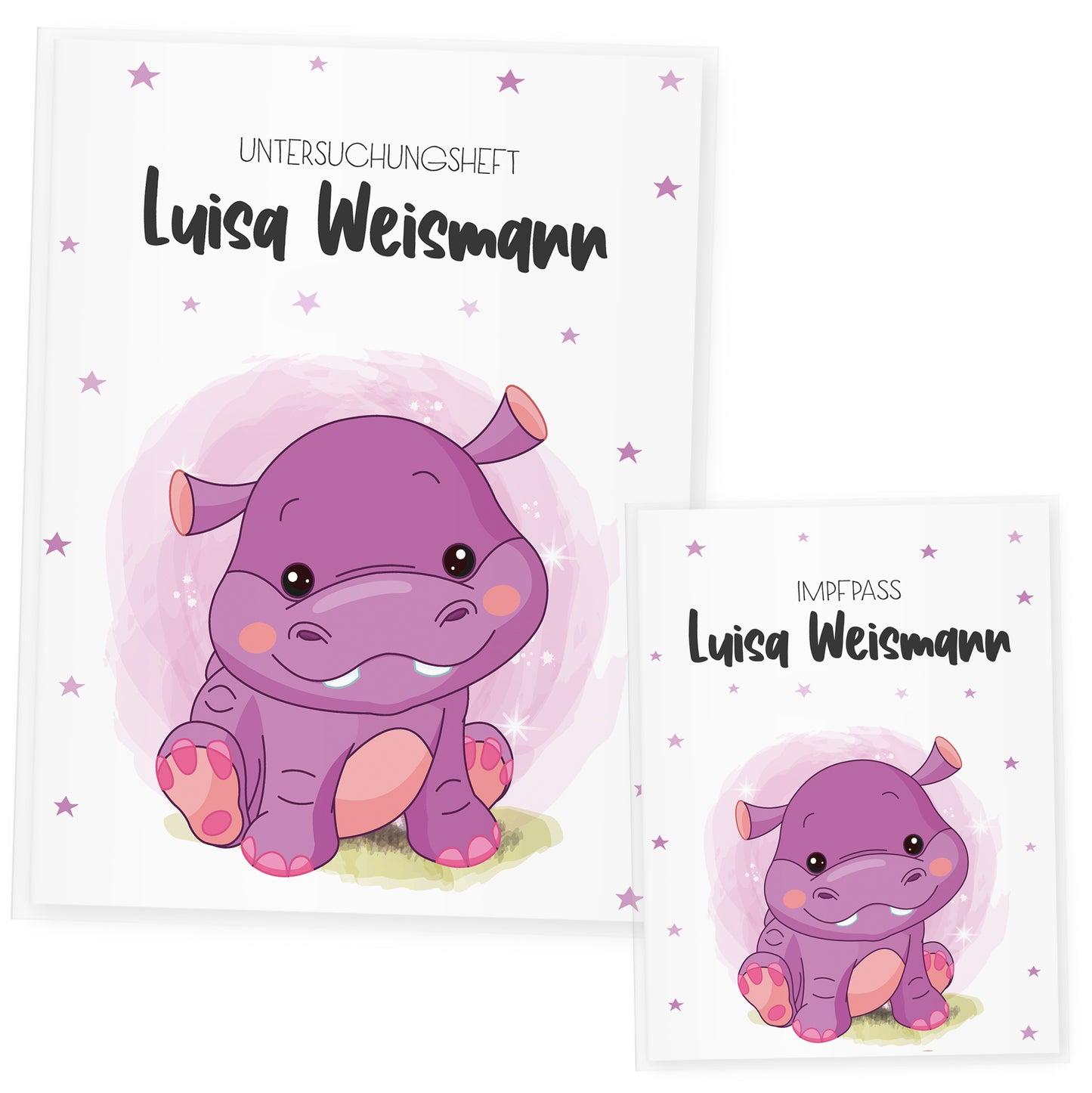 Uhefthülle_Impfpasshülle_babytiere__nilpferd_rosa