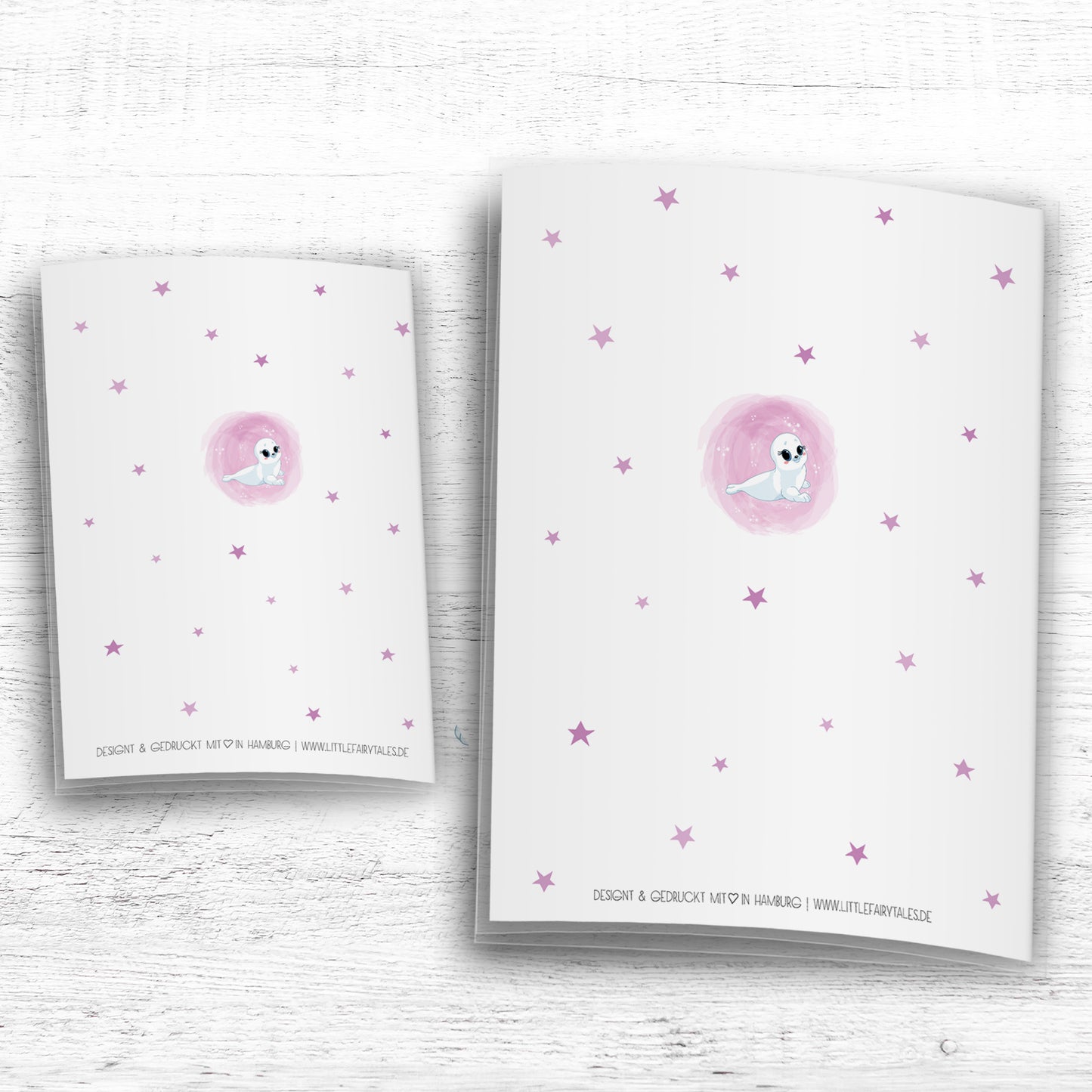 Uhefthülle_Impfpasshülle_babytiere_robbe_rosa