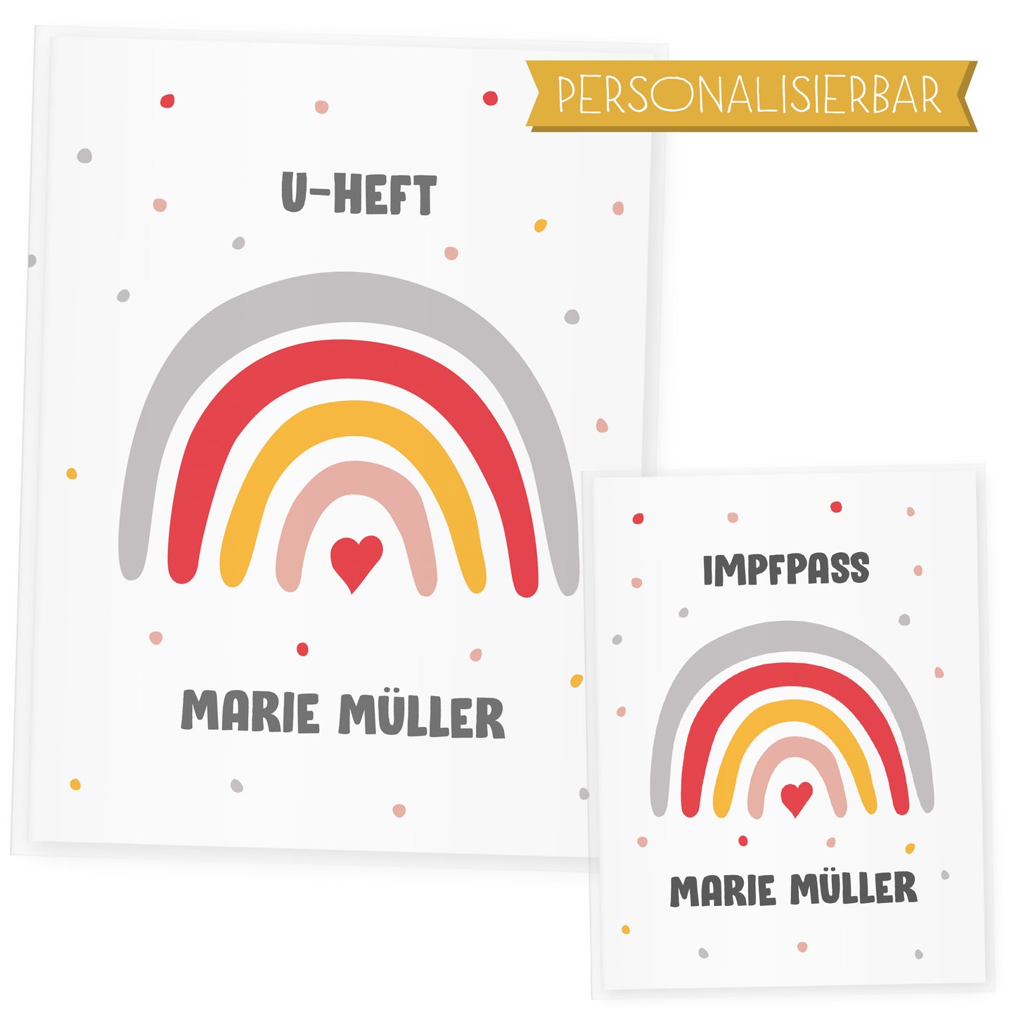 Uhefthülle_und_Impfpasshülle_regenbogen