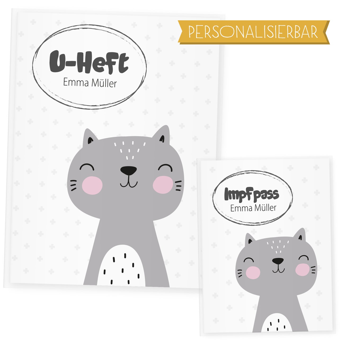 Uhefthülle & Impfpasshülle Set Waldtiere "Katze" - Little Fairy Tales
