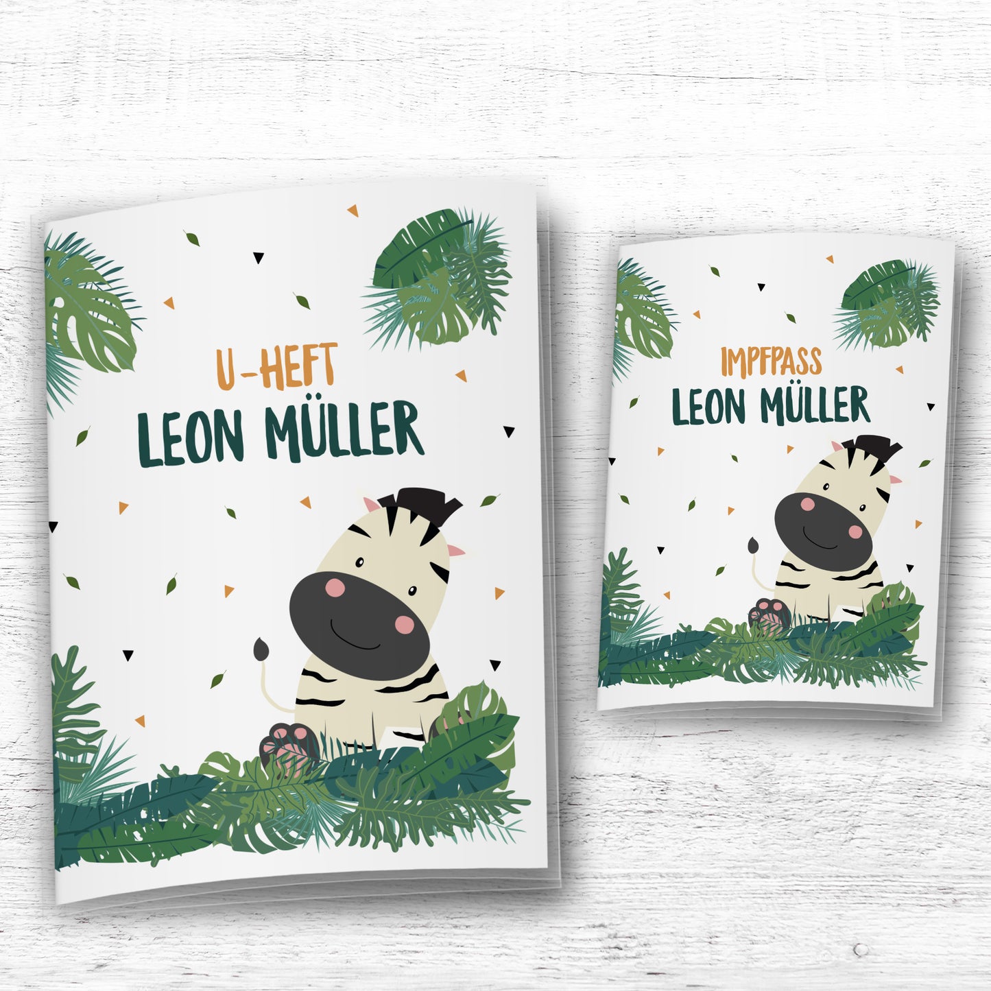 Uhefthülle & Impfpasshülle Set Dschungeltiere Zebra