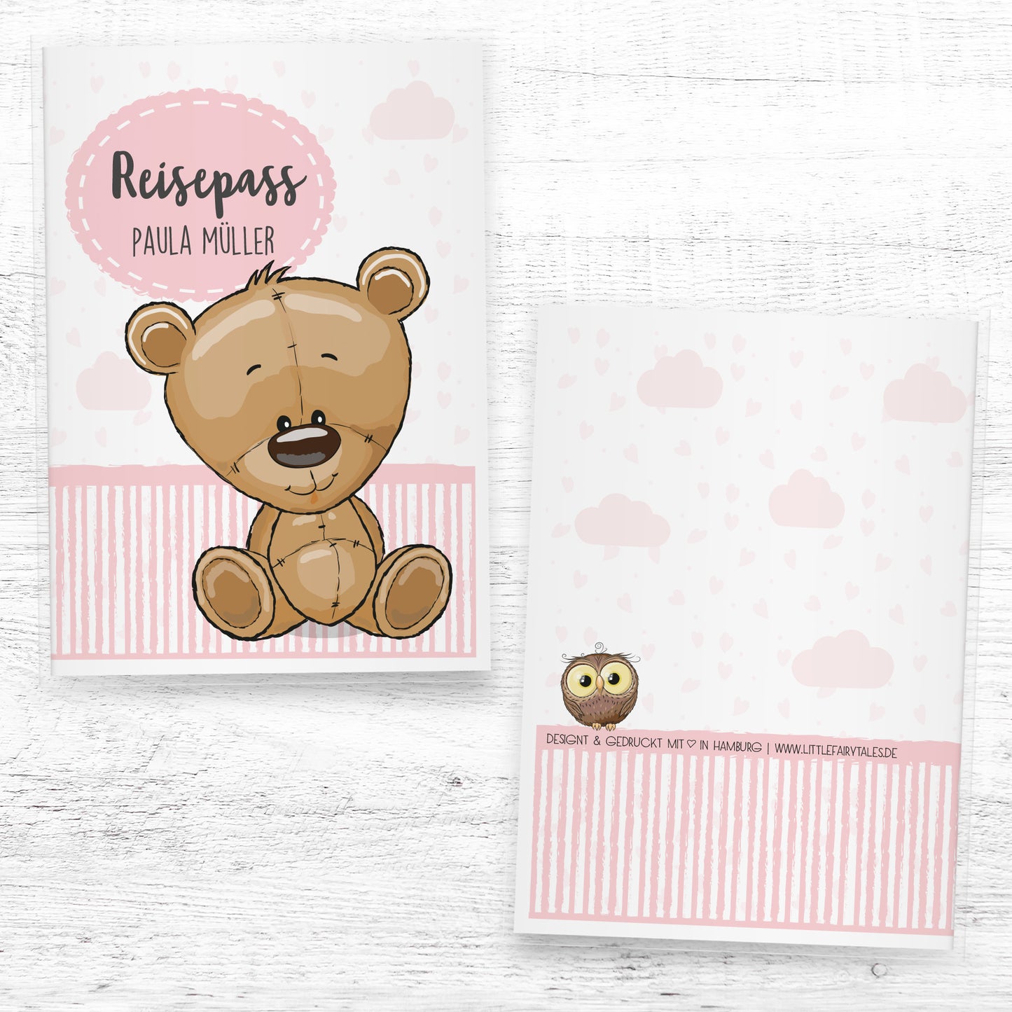 Kinderreisepasshülle-personalisiert-Reisepasshülle_tiere_bär_rosa