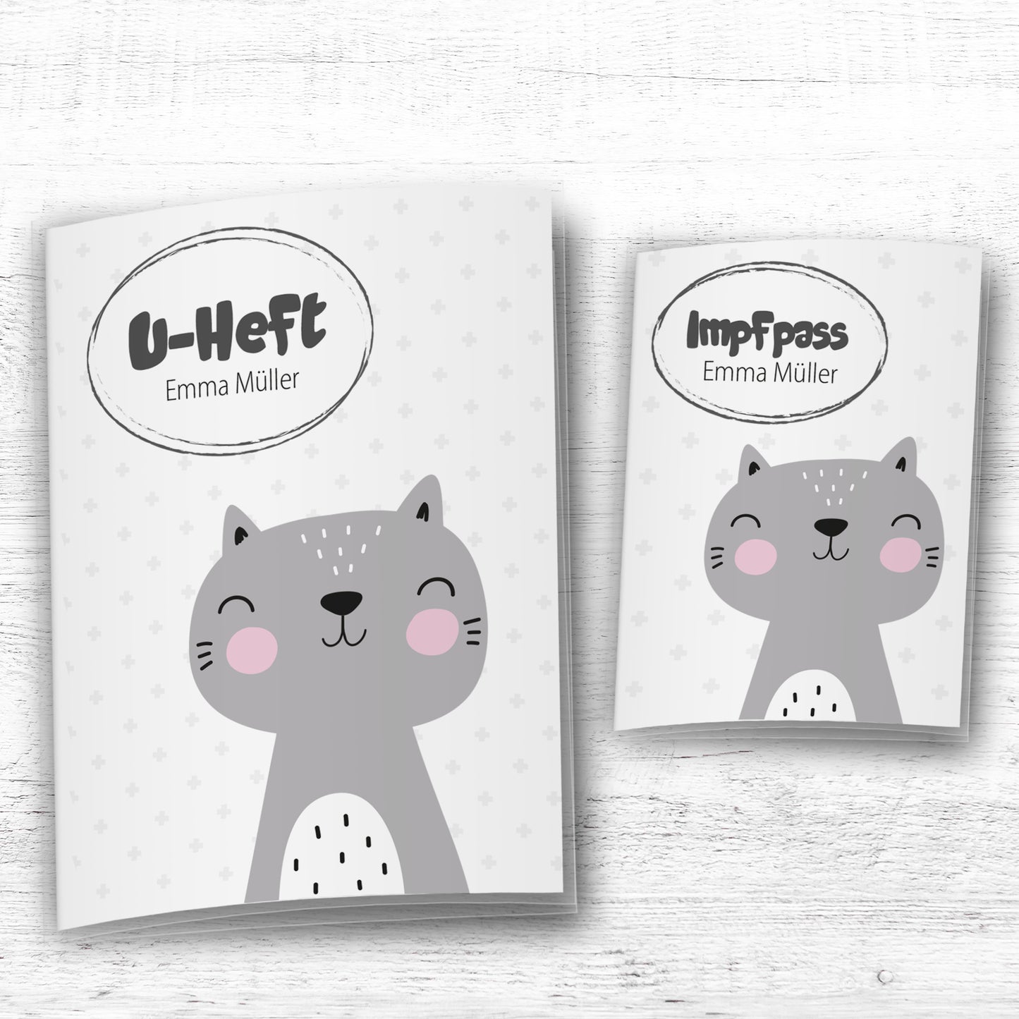 Uhefthülle & Impfpasshülle Set Waldtiere "Katze" - Little Fairy Tales