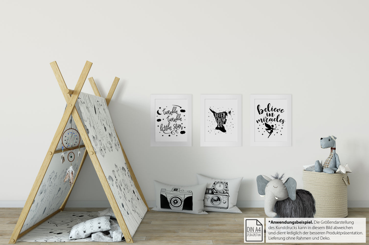 Kinderposter, "Never Grow Up", DINA 4 - Little Fairy Tales