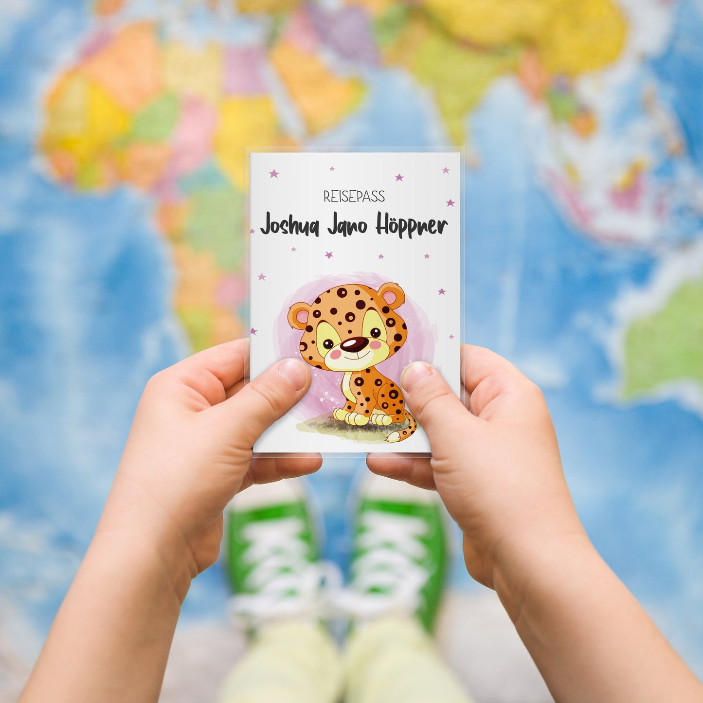 Kinder_Reisepasshülle_mit_Namen_Babytiere_Leopard_Rosa