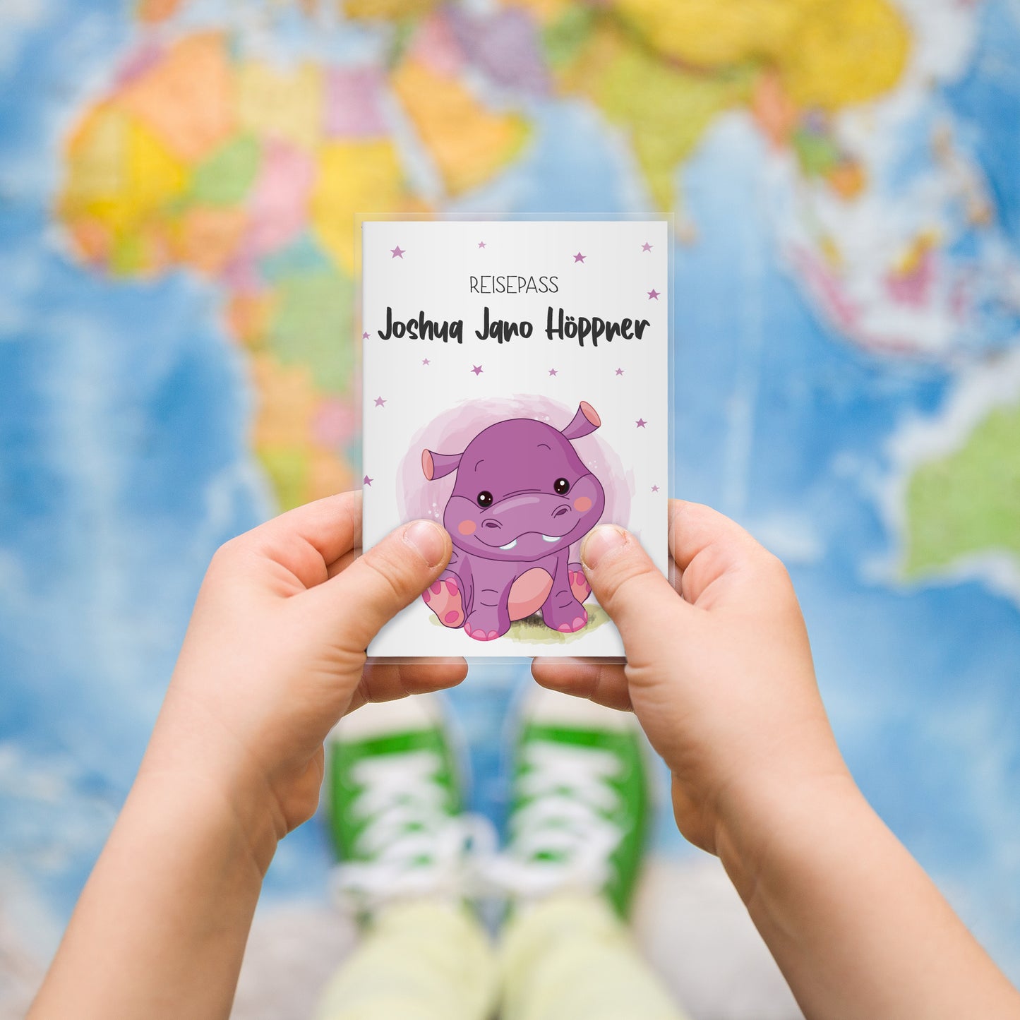 Kinder_Reisepasshülle_mit_Namen_Babytiere_Nilpferd