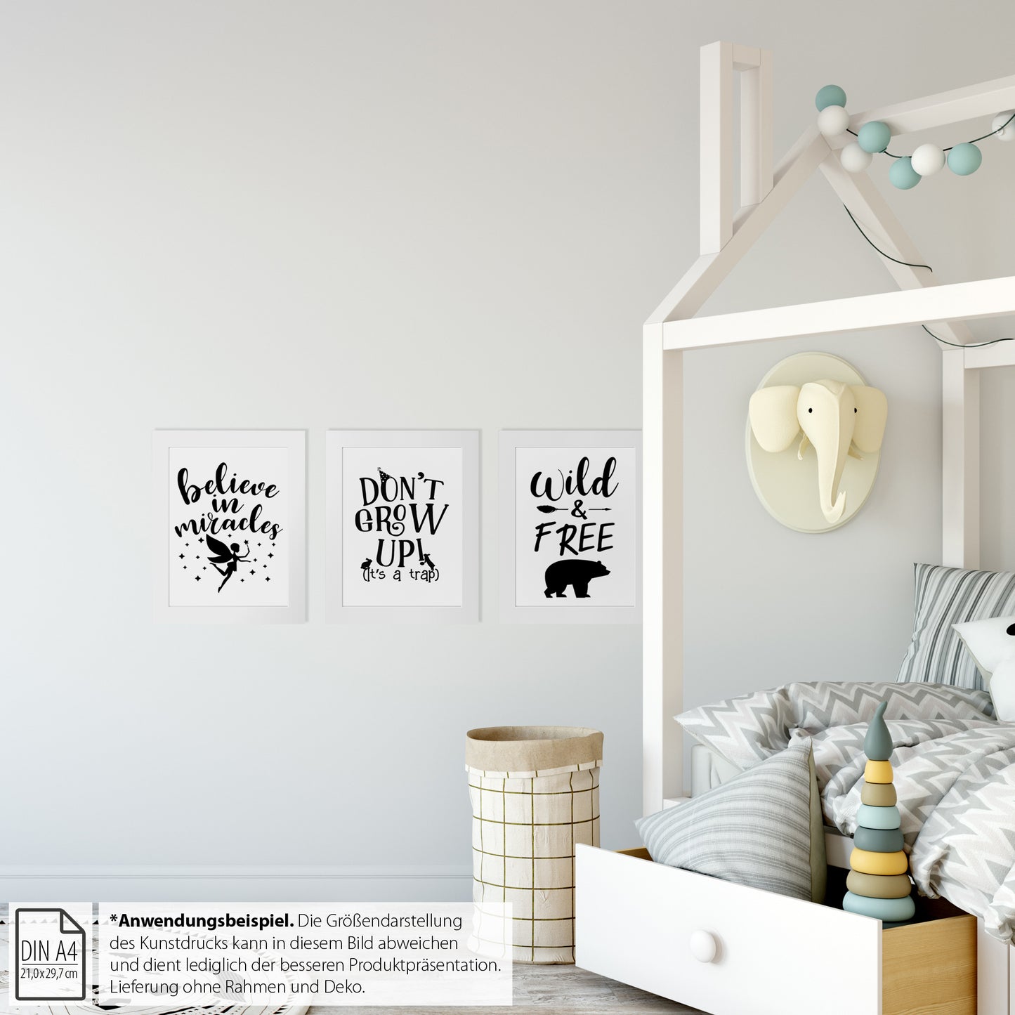 Kinderposter, "Don't Grow Up - It's A Trap", DINA 4 - Little Fairy Tales