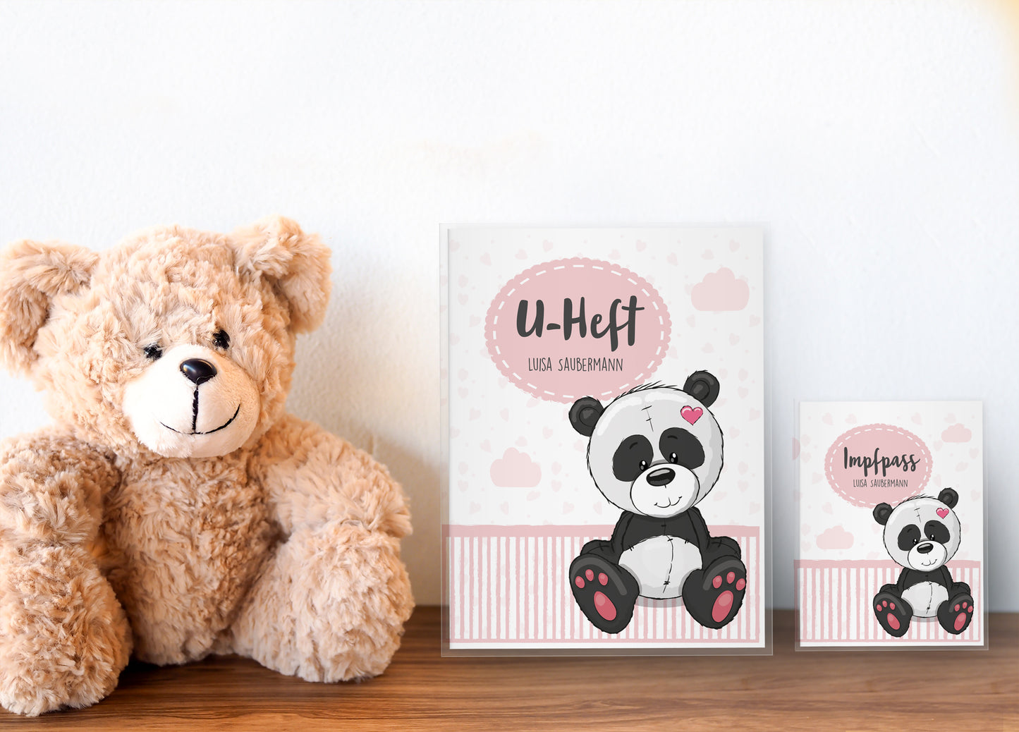 Uhefthülle_Impfpasshülle_Tiere_Panda_rosa