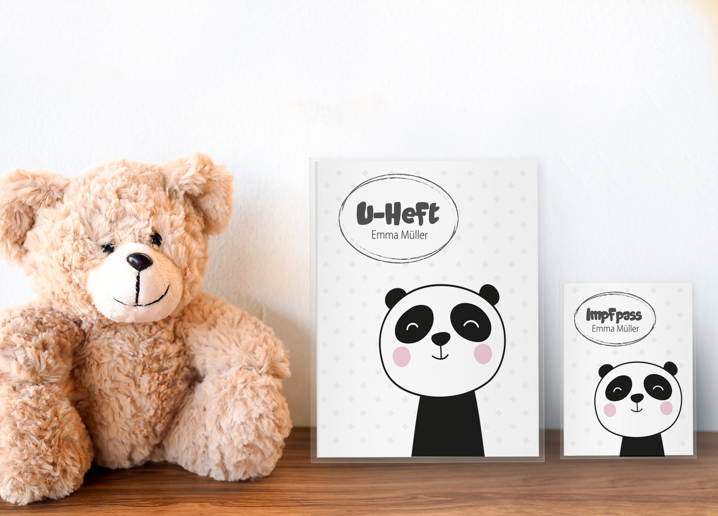 Uhefthülle & Impfpasshülle Set Waldtiere "Panda" - Little Fairy Tales