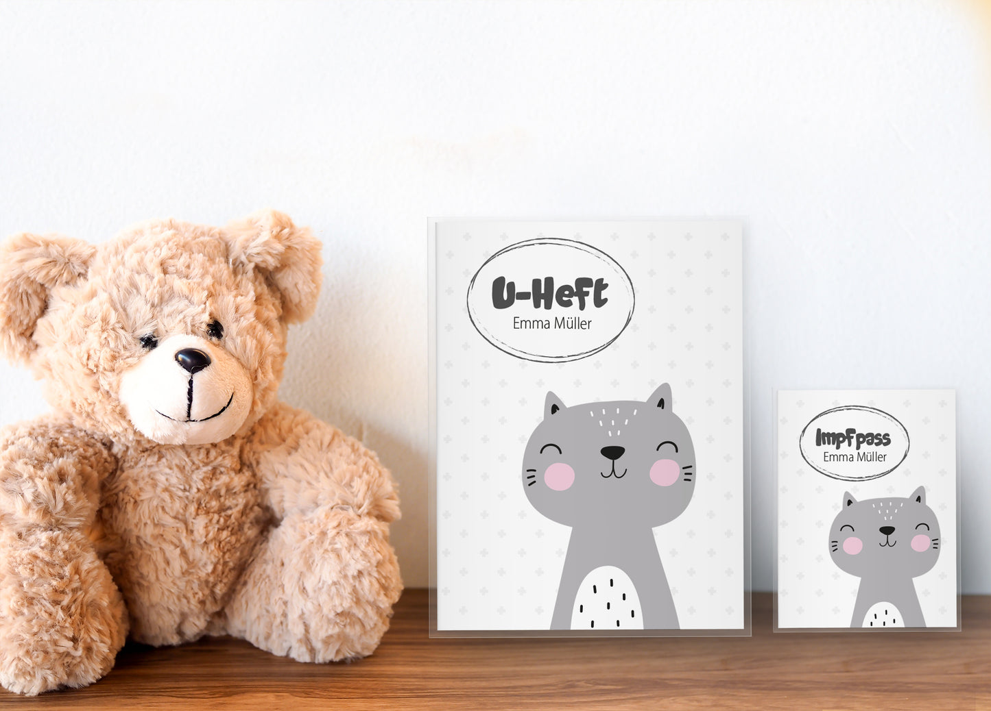 Uhefthülle & Impfpasshülle Set Waldtiere "Katze" - Little Fairy Tales