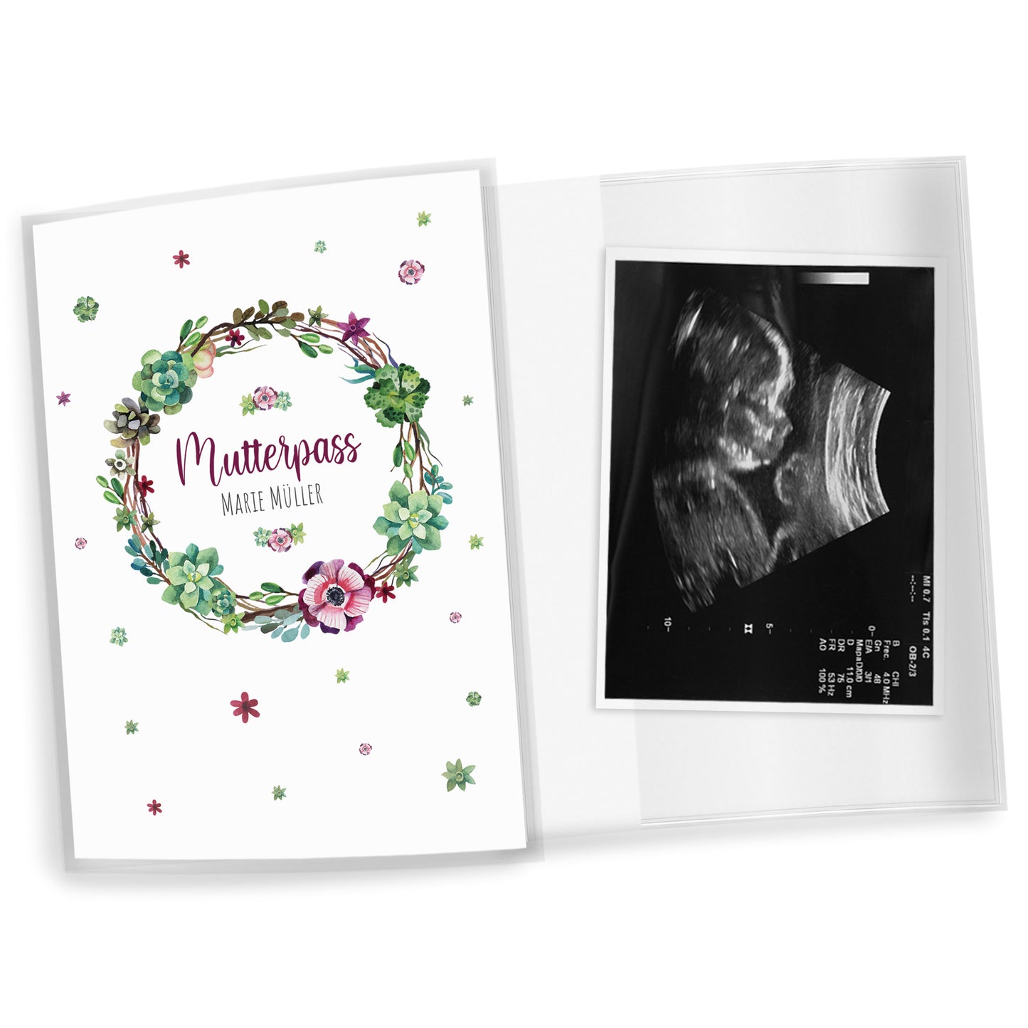 Mutterpasshülle personalisiert, Spring Flowers 1 - Little Fairy Tales
