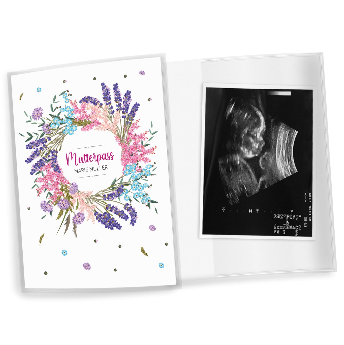 Mutterpasshülle personalisiert, Spring Flowers 3 - Little Fairy Tales
