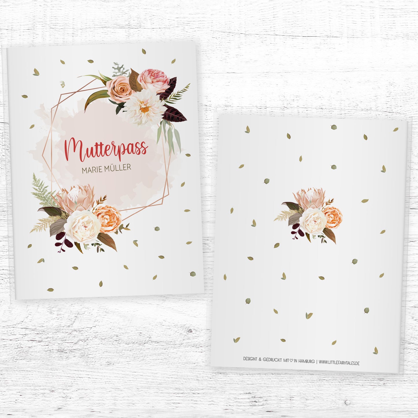Mutterpasshülle personalisiert, Spring Flowers 4 - Little Fairy Tales