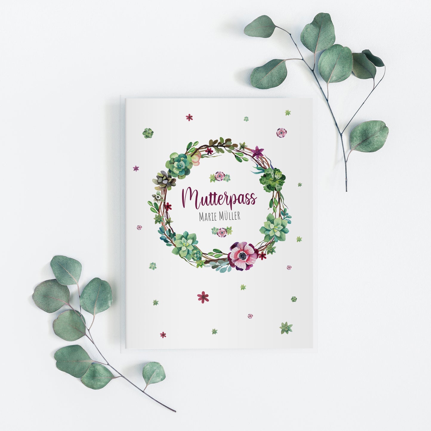 Mutterpasshülle personalisiert, Spring Flowers 1 - Little Fairy Tales