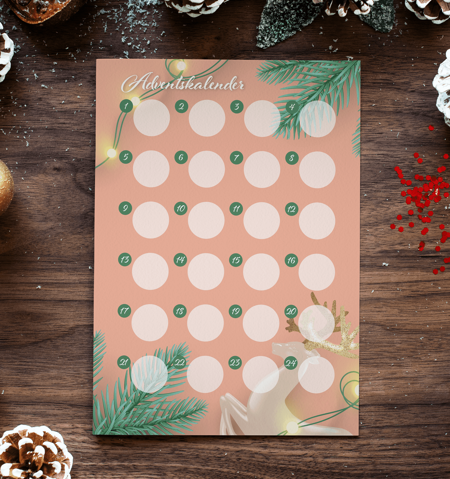 Adventskalender zum rubbeln und selbst schreiben - Rubbeladventskalender für Freundin, Freund und Paare - A4 Rubbelkalender