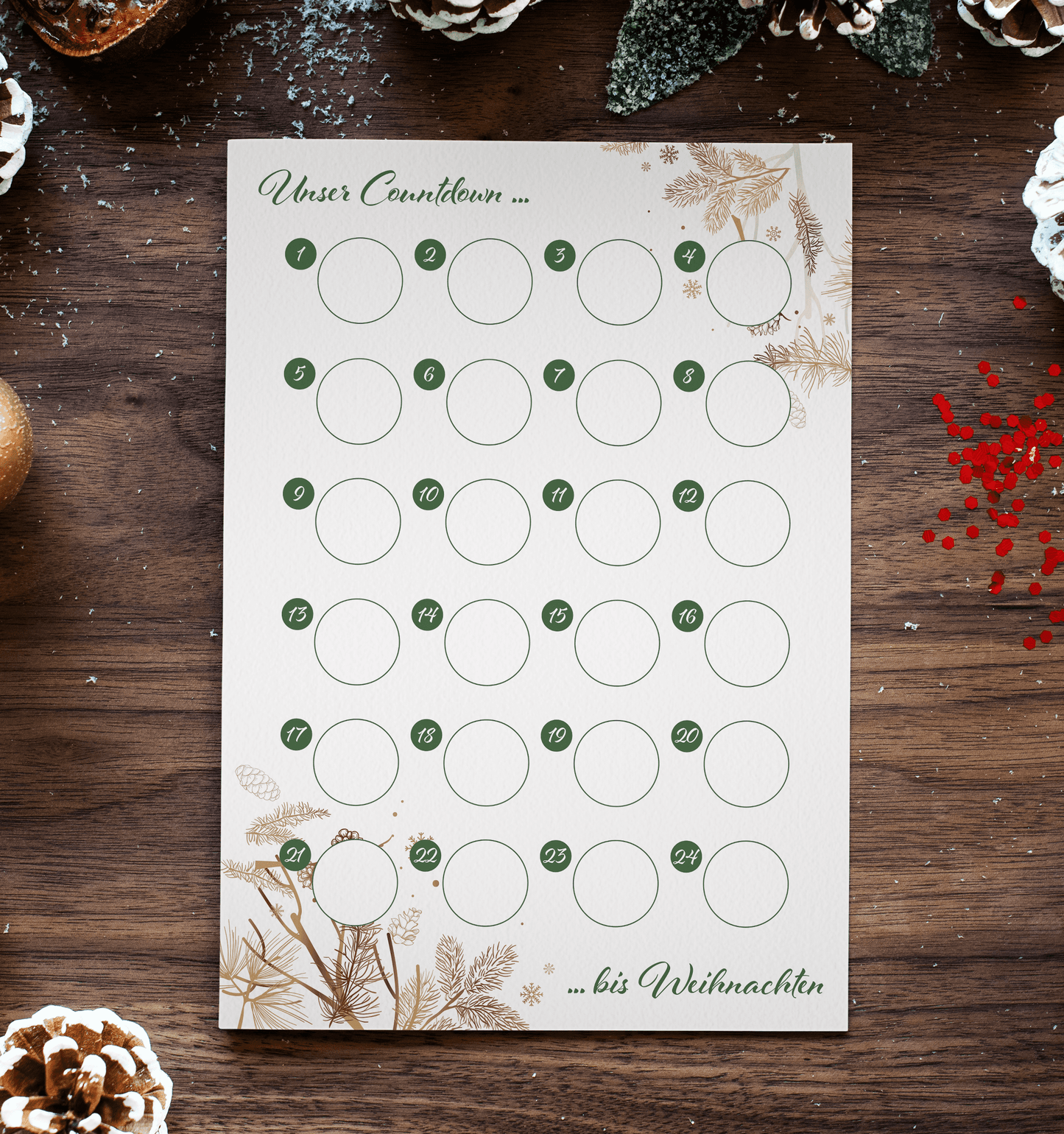 Adventskalender zum rubbeln und selbst schreiben - Rubbeladventskalender für Freundin, Freund und Paare - A4 Rubbelkalender