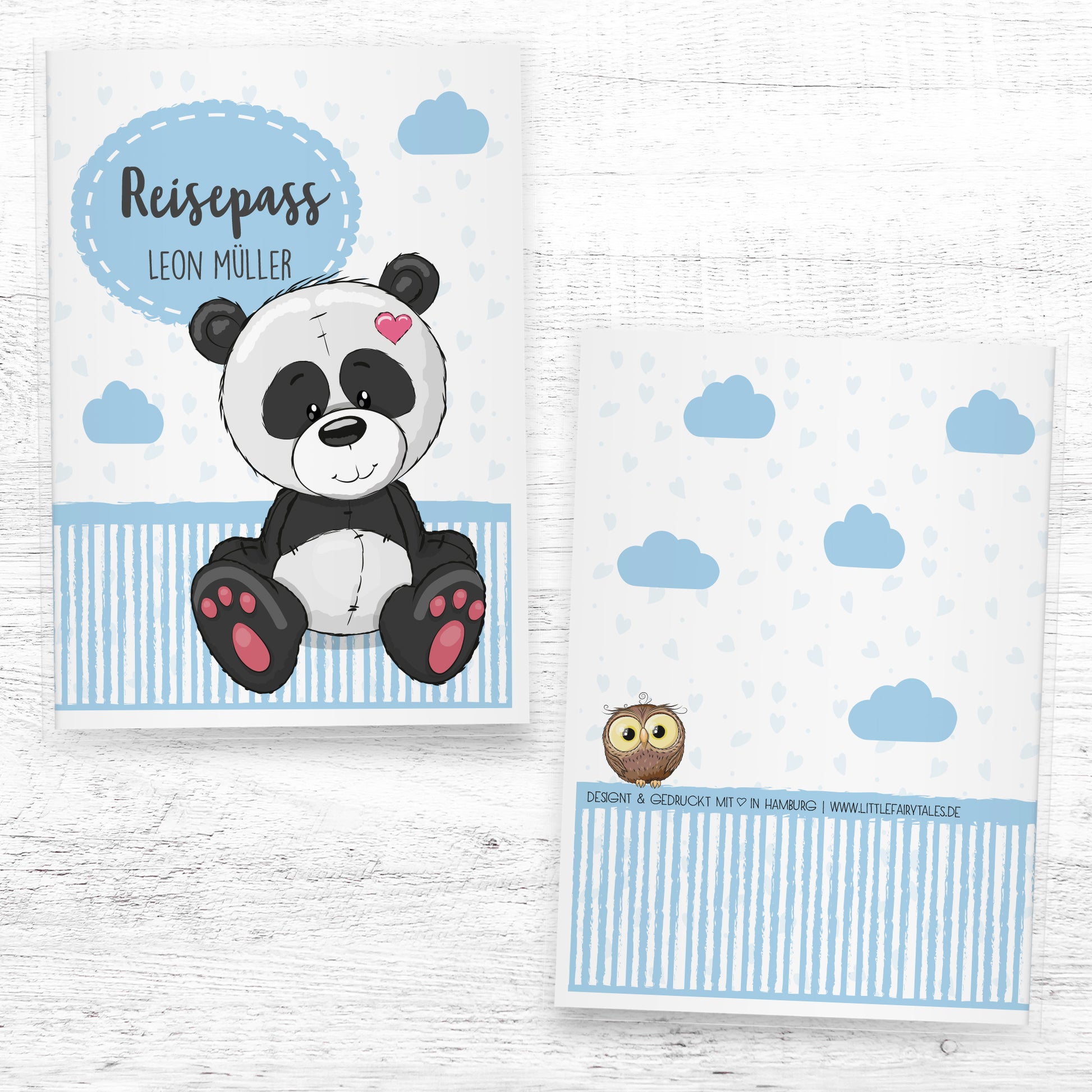 Kinder_Reisepasshülle_mit_Namen_tiere_panda_blau