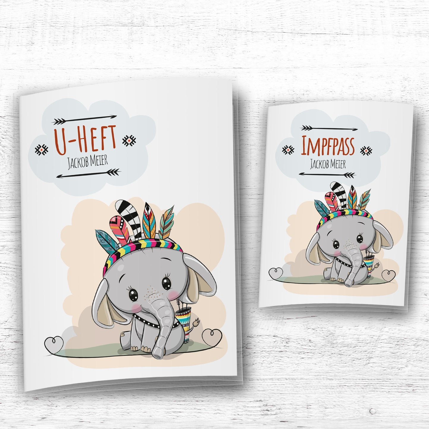 Uhefthülle_Impfpasshülle_Waldtiere_elefant