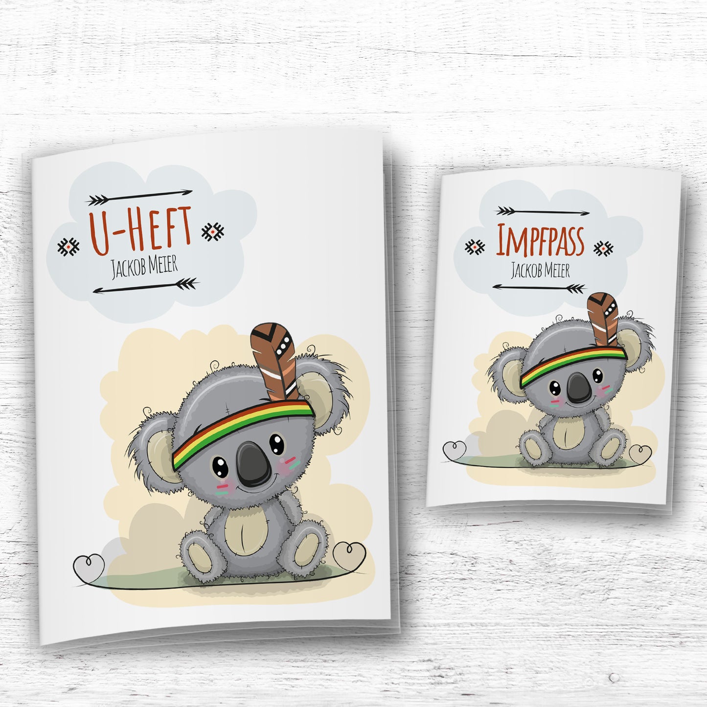 Uhefthülle_und_Impfpasshülle_Waldtiere_koala