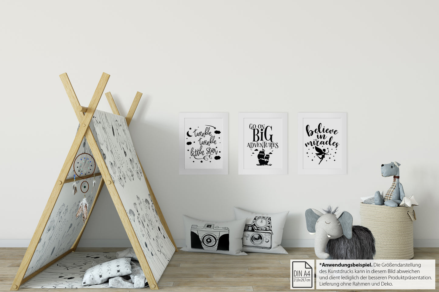 Kinderposter, "Go On Big Adventures", DINA 4 - Little Fairy Tales
