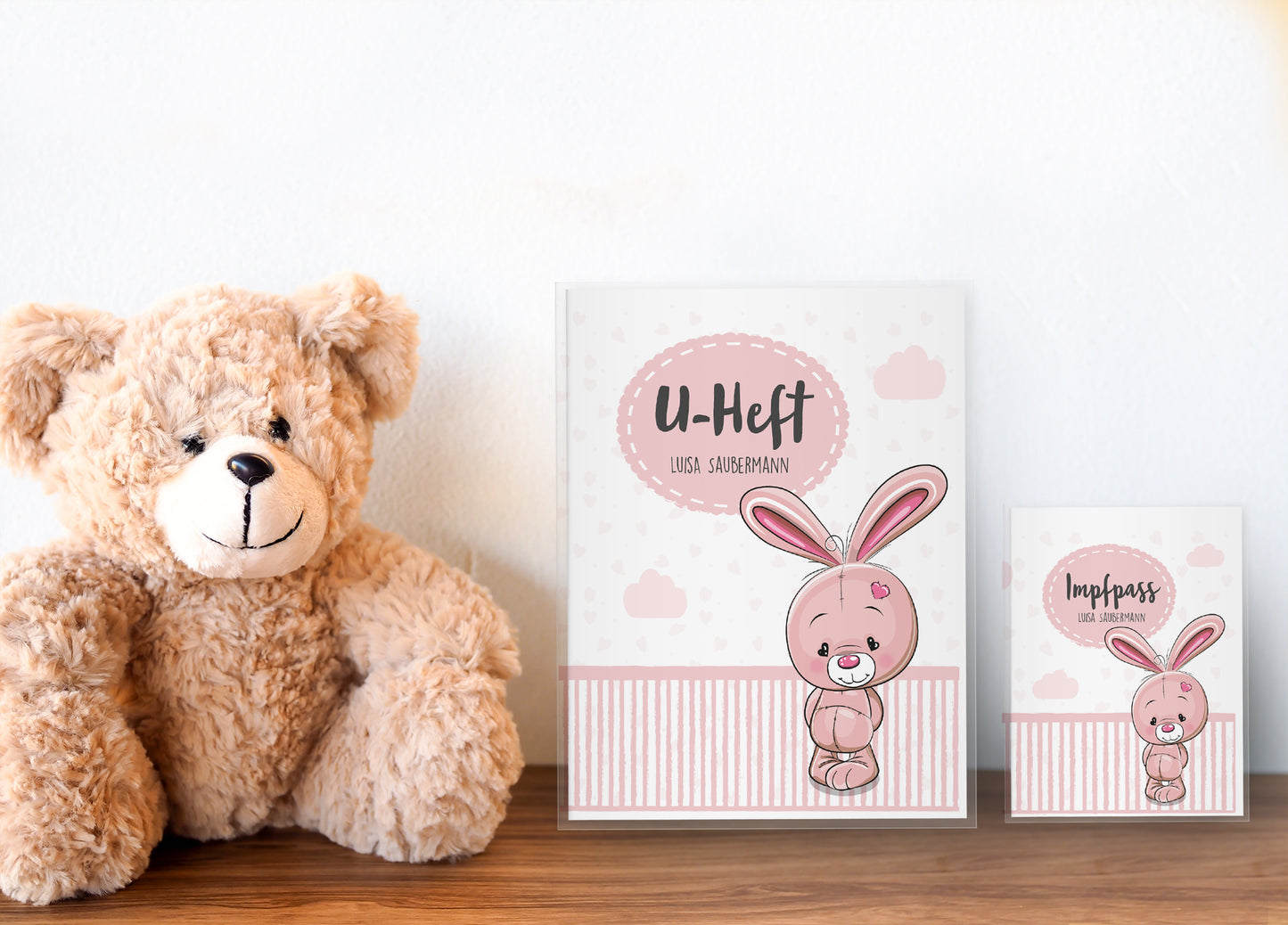 Uhefthülle_Impfpasshülle_Tiere_hase_rosa