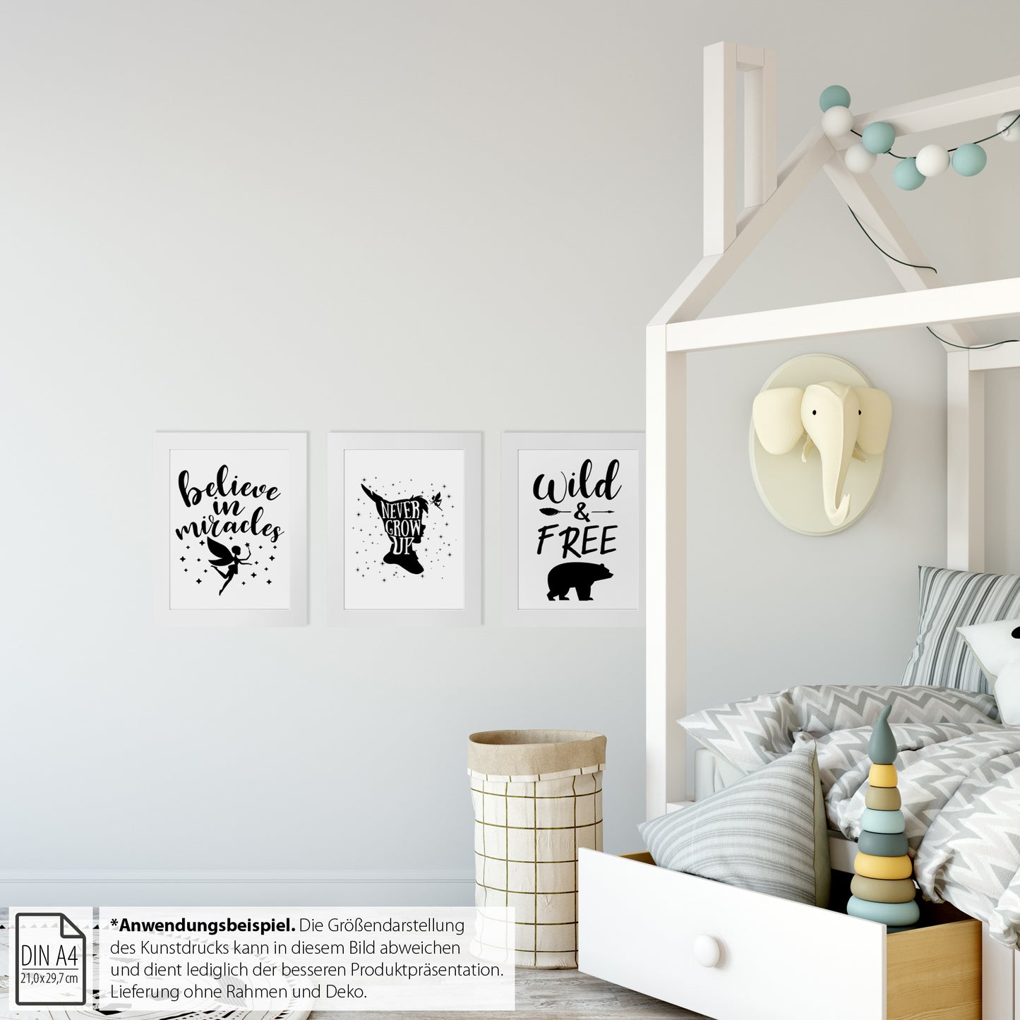 Kinderposter, "Never Grow Up", DINA 4 - Little Fairy Tales