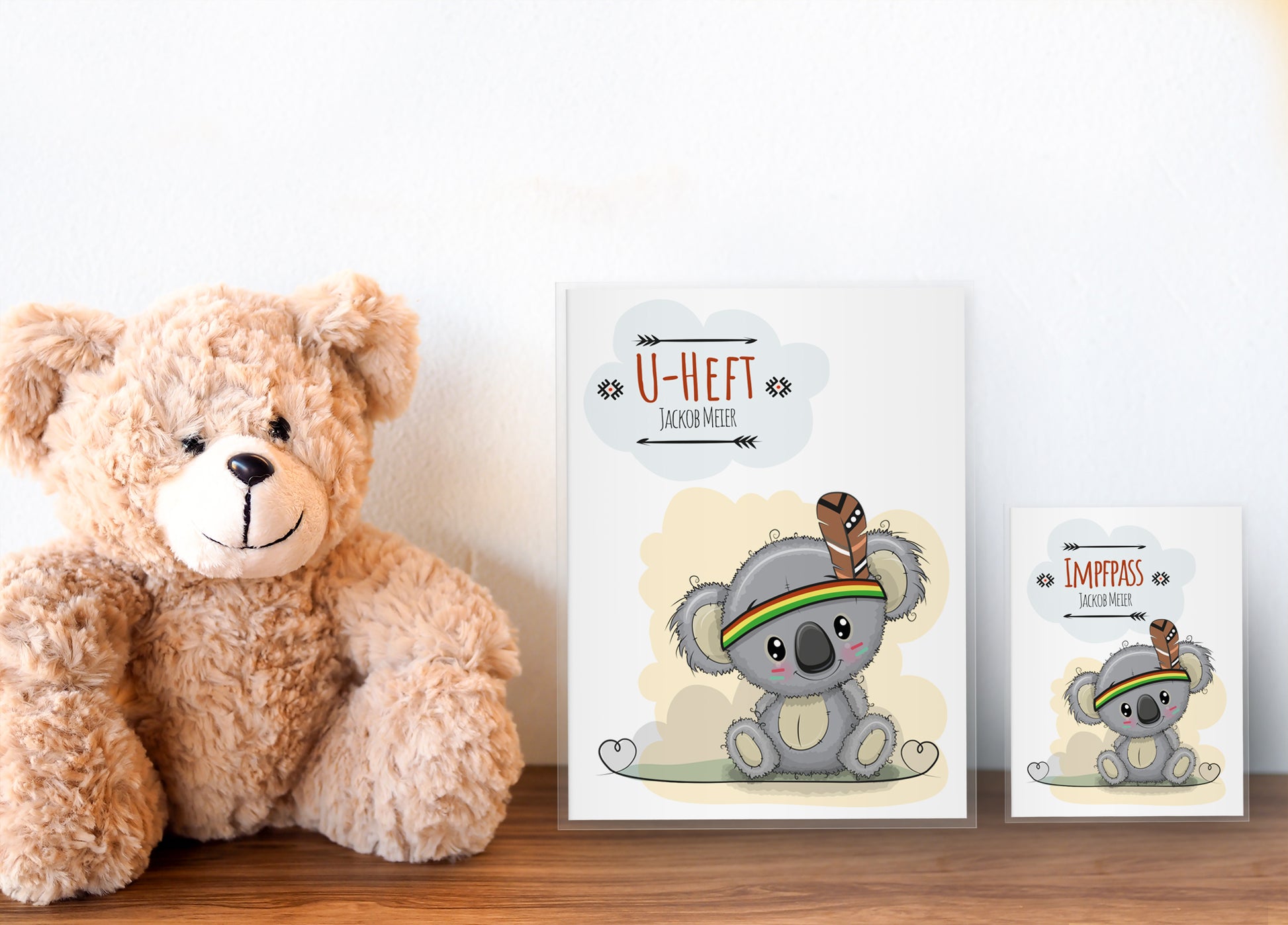 Uhefthülle_und_Impfpasshülle_Waldtiere_koala