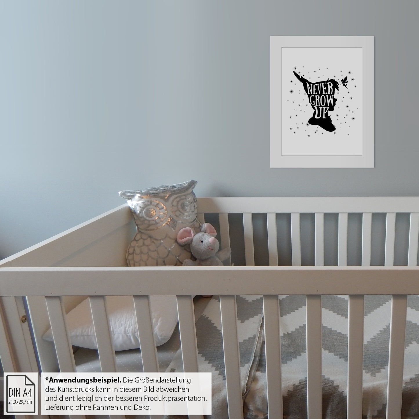 Kinderposter, "Never Grow Up", DINA 4 - Little Fairy Tales