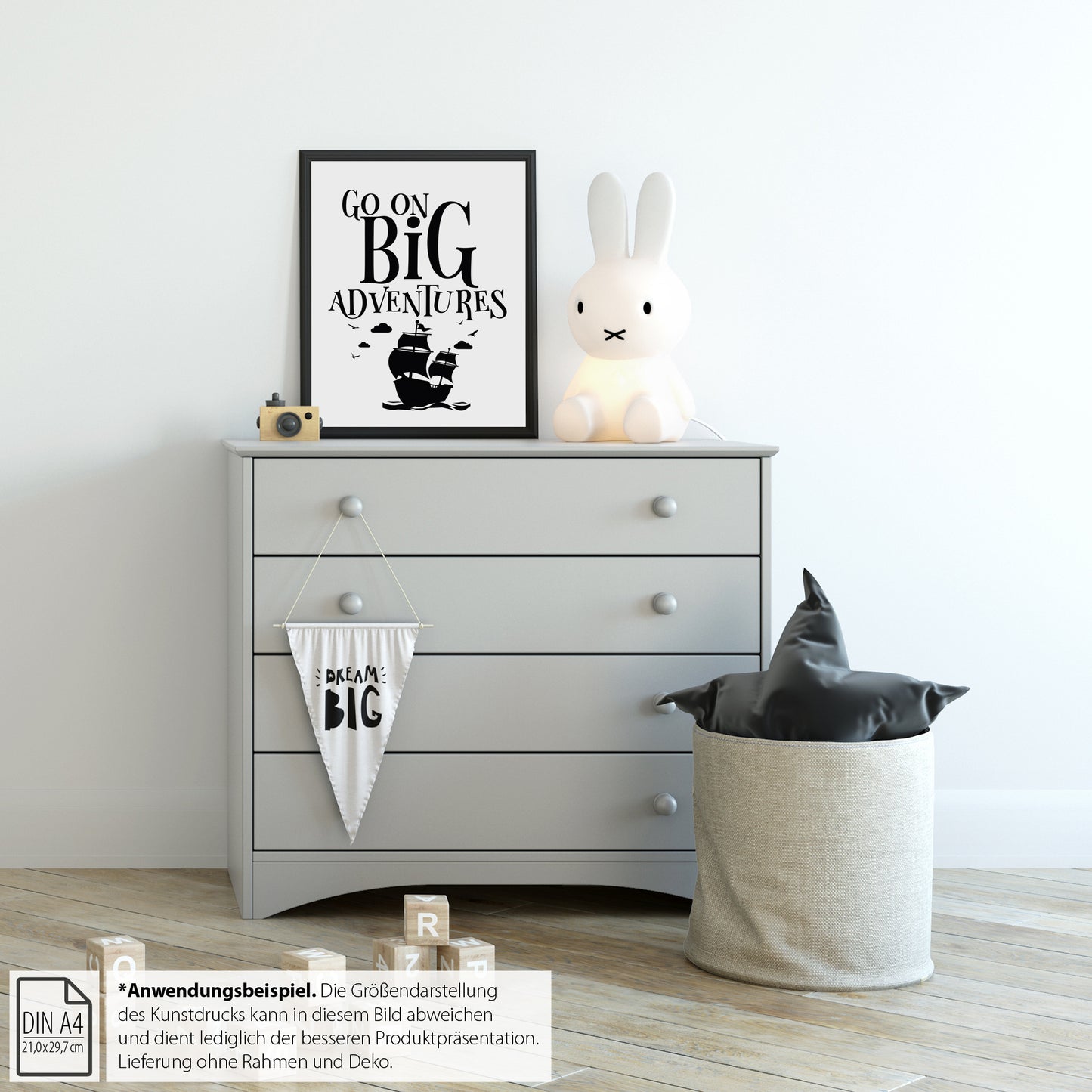 Kinderposter, "Go On Big Adventures", DINA 4 - Little Fairy Tales