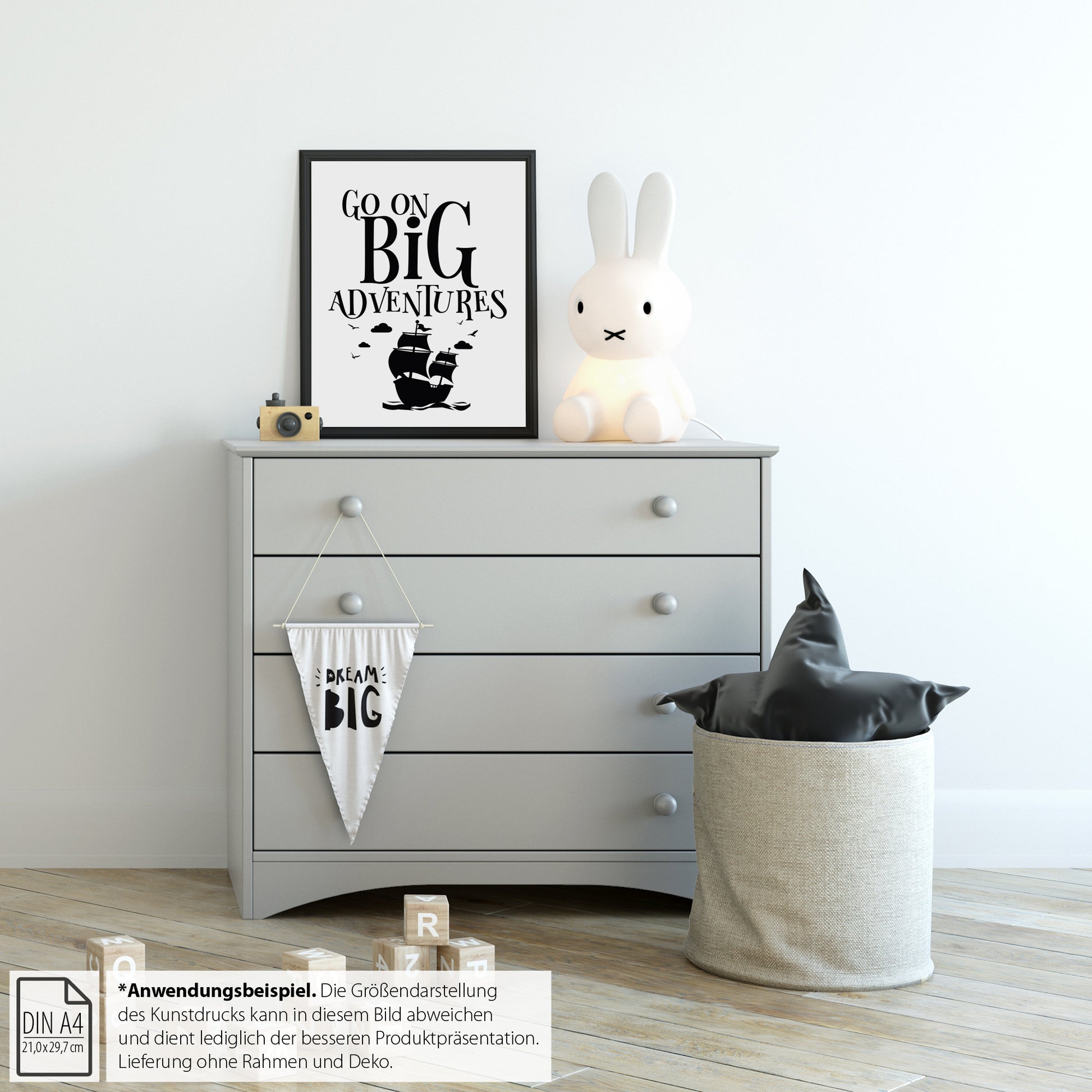 Kinderposter, "Go On Big Adventures", DINA 4 - Little Fairy Tales