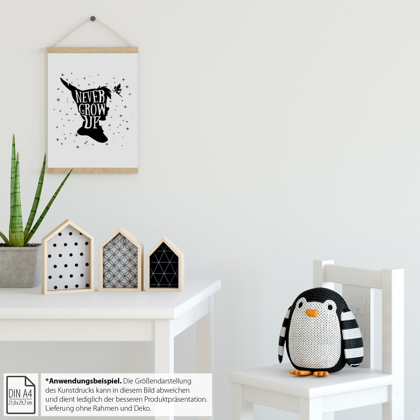 Kinderposter, "Never Grow Up", DINA 4 - Little Fairy Tales