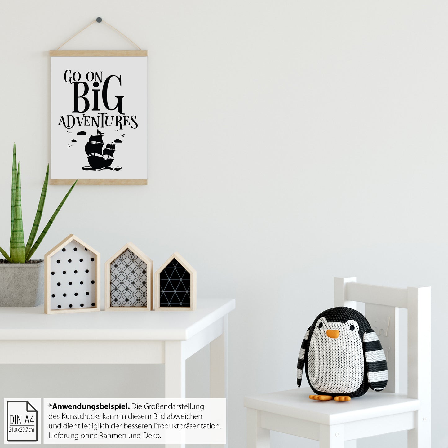 Kinderposter, "Go On Big Adventures", DINA 4 - Little Fairy Tales