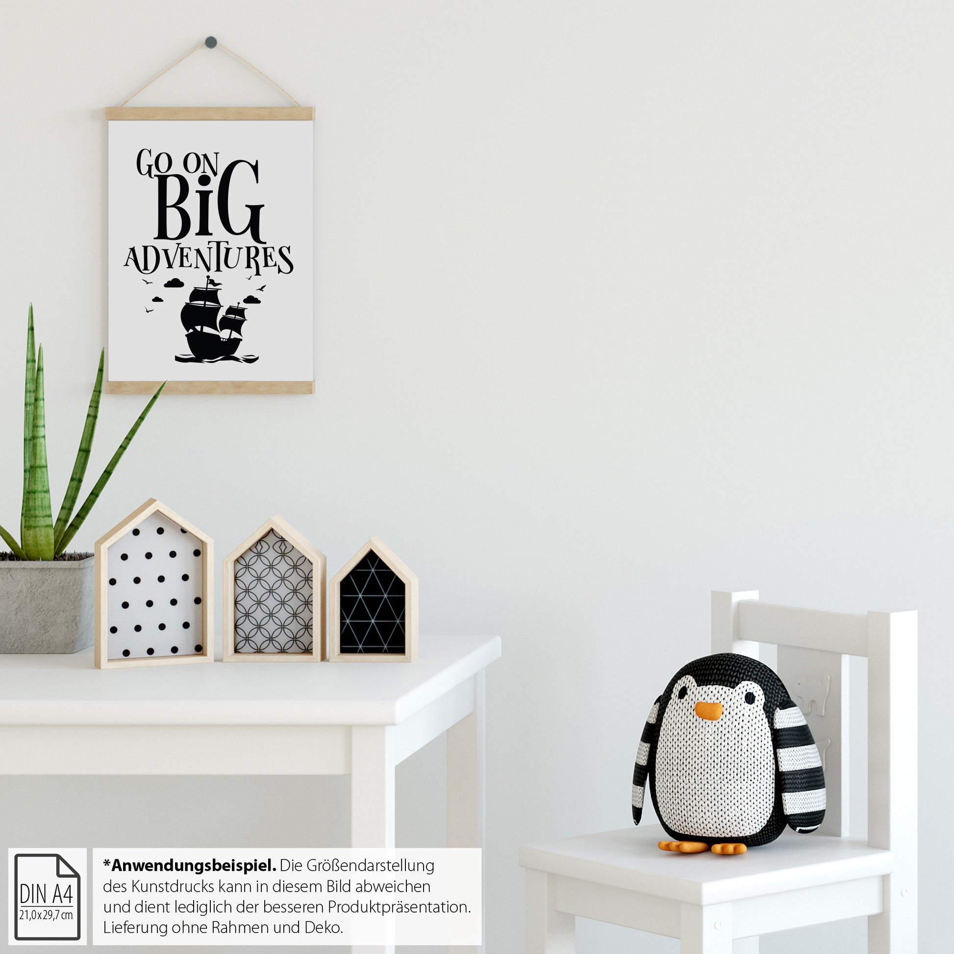 Kinderposter, "Go On Big Adventures", DINA 4 - Little Fairy Tales